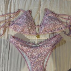 SHEIN Pink Floral Bikini Set